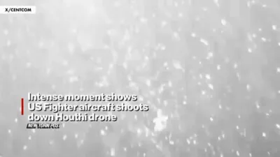 Watch the Moment: US Fighter Jet Takes Down Houthi Drone in Intense Mid-Air Battle 