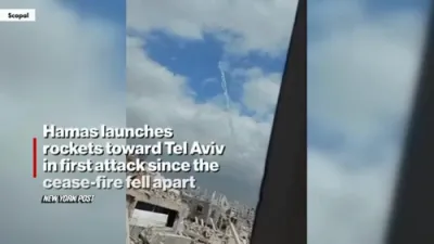 Hamas Launches Rockets at Israel in Their First Offensive since Ceasefire Collapse