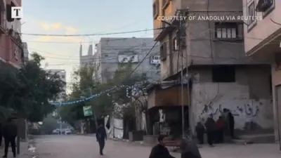 Shocking Footage of Airstrike Hits Gaza