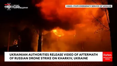 Ukraine Releases Chilling Footage of Russian Drone Strike Aftermath in Kharkiv