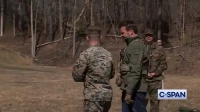 JD Vance fires howitzer at Marine Corps Base Quantico