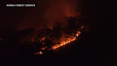 Aerial Footage Shows the Devastating South Korea Wildfire that Kills 4.