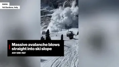 WATCH: Shocking Avalanche Slams Ski Slope
