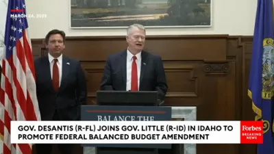 DeSantis & Brad Little Team Up to Push Balanced Federal Budget Amendment