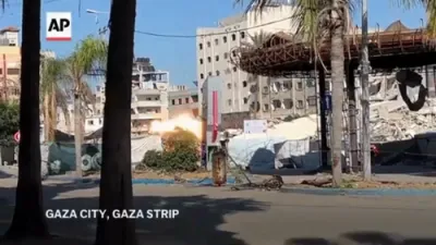 Massive Explosion Rocks Gaza City After Israeli Strike