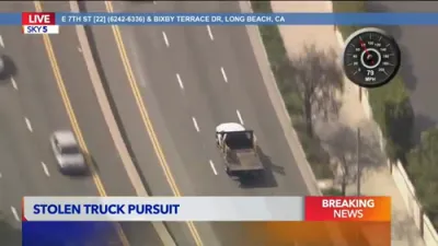 Chaos in LA: Stolen Work Truck Leads Cops on Wild Chase &ndash; Live TV Captures Mayhem