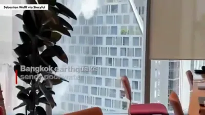Thailand Earthquake Sends Pool Water Flying Off High-Rise