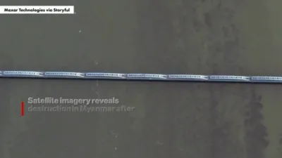 Satellite Images Show Myanmar Devastation After 7.7 Earthquake