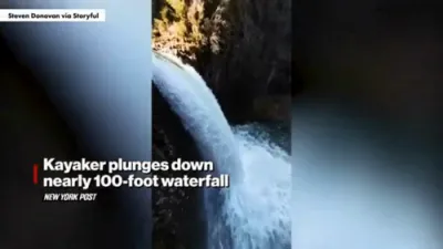 Daredevil Kayaker Survives 100-Foot Waterfall Plunge
