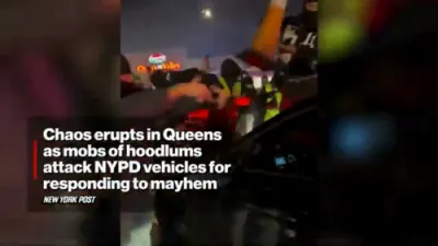 Violent Mob Ambushes NYPD Cars in Queens &ndash; Chaos Erupts as Officers Respond to Disorder