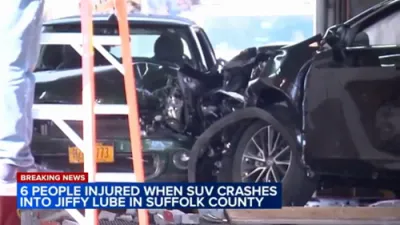 6 Hurts as SUV Slams into NY Jiffy Lube in Suffolk County