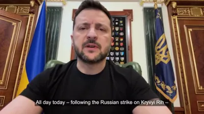 Zelenskyy Condemns Russian Terror Attack After Kryvyi Rih strike kills 18, including 9 Children