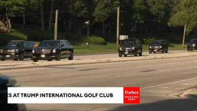 President Trump Arrives at Florida Golf Club 
