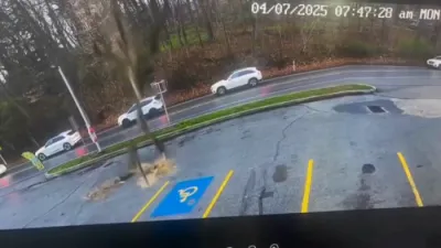 A near-death experience was caught on camera outside of a gas station in Chester County, Pennsylvania.