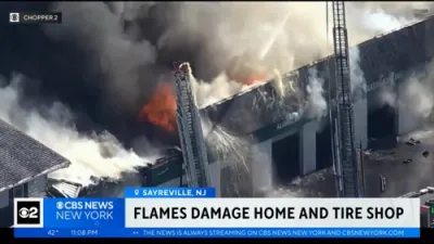 Fire Spreads from Sayreville Home to Tire Shop