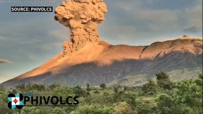 Philippine's Kanlaon Volcano Erupts, Sending 3-Mile Ash