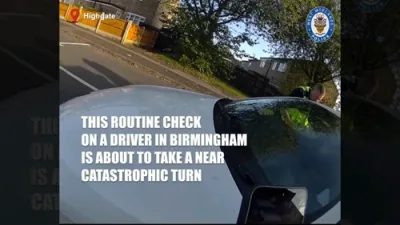 Driver Smashes Through Multiple Police Cars in Wild Escape Attempt.