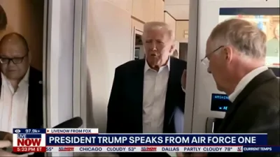 Trump Speaks from Air Force One, FULL Interview.