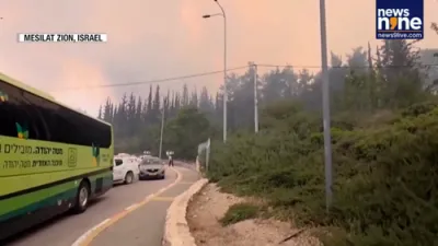 Wildfire Rage in Central Israel.