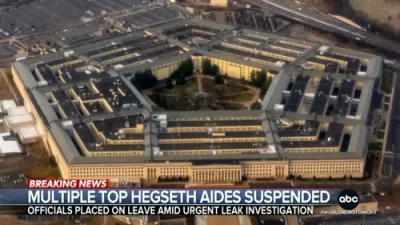 Top Pentagon Officials Suspended in Leak Investigation.