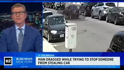 Man dragged while trying to stop car theft in the Bronx
