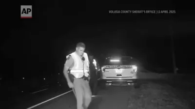 Close Call: Florida Deputies Dodge Wild Crash as Car Go Flying.
