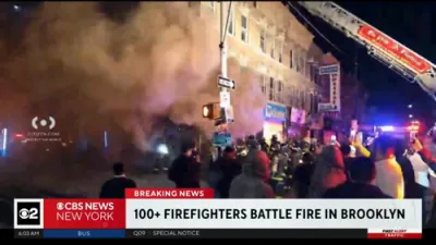 FDNY Battles Overnight Apartment Fire in Brooklyn.