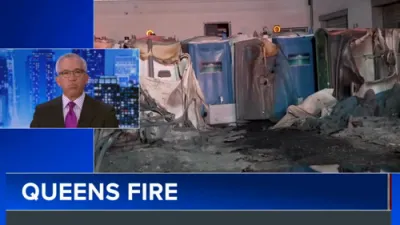 Queens Porta-Potty Business Engulfed in Flames.