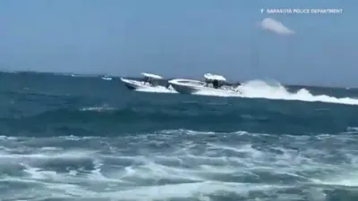 Marine Police Stop Runaway Boat After Driver Thrown Overboard in Sarasota Bay.