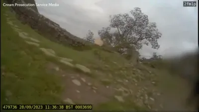Police Video Shows Moment Officers Discover Felled Sycamore Gap Tree.