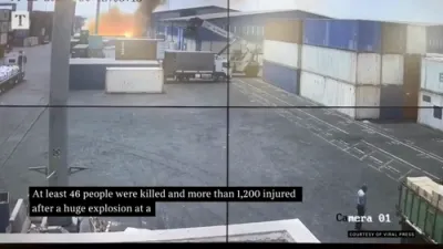 Drone Footage Reveals Devastation at Iran's Largest Port After Massive Explosion.