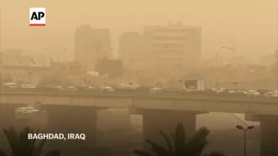 Heavy Sandstorm Blankets Baghdad, Marking First Major Event of the Year.