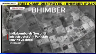 India Bombs Pakistan, Leaving 26 Dead.