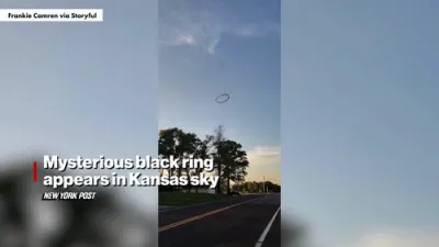 Mysterious Black Ring Appears in Kansas Sky, Stuns Locals.