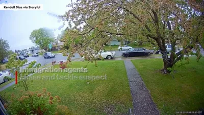 Home Security Video Captures Immigration Agents Detaining Man Outside Washington Home.