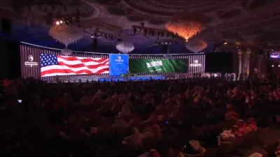 President Trump Touts Massive Economic Achievements of New Administration in Riyadh.