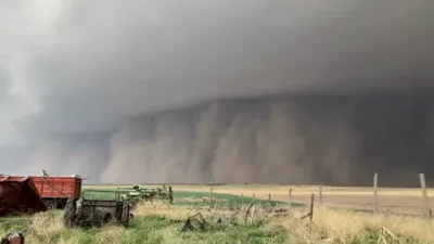 Dust Tsunami Covers Field.