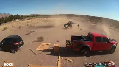 Dust Devil Lifts Backyard Play Set.