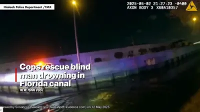 Hero Cops Revive Blind Man Who Was Drowning.