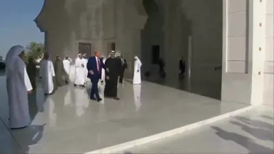 President Trump Tours Grand Mosque with UAE Crown Prince