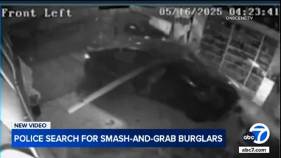 Burglars Crashed Car Into Shoe Shop.
