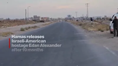 Video of Vehicle of the Israeli-American Hostage Edan Alexander After 19 Months in Captivity.
