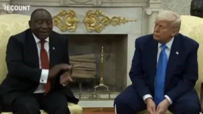 Heated Debate in the White House of the South African President and President Trump.