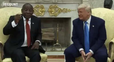 Heated Debate in the White House of the South African President and President Trump.