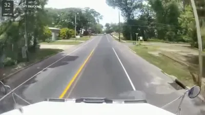 Dash Cam of Dump Truck Crashing into NJ Home. 