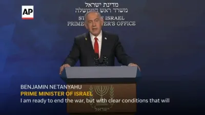 Netanyahu Sets Gaza War Conditions for Aid. 