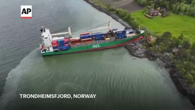 Man Wakes to Grounded Cargo Outside His Home. 