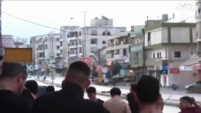 Israeli Strike Building in Lebanon Following an Evacuation Warning. 