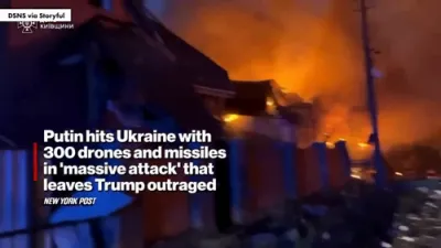 Putin's Massive Attack: 300 Drones and Missiles Hit Ukraine. 