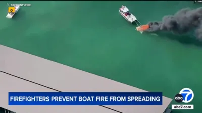 Boat Erupts in Flames in Lake Havasu.